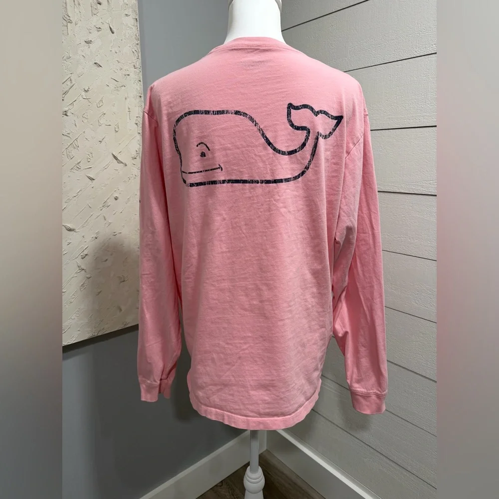 Vineyard Vines Men's Long Sleeve Tee in Pink - Picture 4 of 4